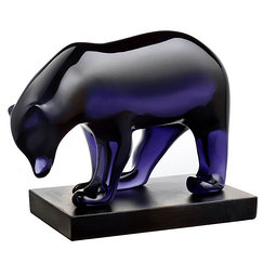 Petit ours brun cristal de Baccarat - F. Pompon