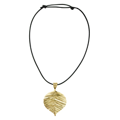 Large poplar leaf with ribbon