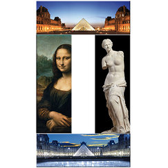 4 Magnets panoramiques Louvre