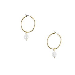 Hoops earrings Queen's Pearls