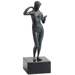Aphrodite admiring herself in a mirror