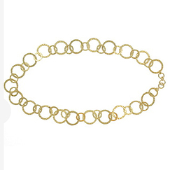 Collier Anneaux martel&eacute;s