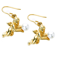 Angel and bead Earrings