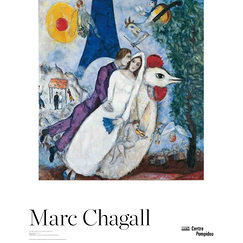 Affiche Chagall "Les Mari&eacute;s de la Tour Eiffel"