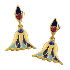 Boucles d'oreilles fleurs et boutons de lotus