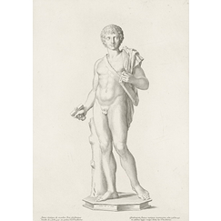 Engraving Antique marble statue of a gladiator 3 feet 4 inches high in the Palais des Thuilleries - Claude Mellan