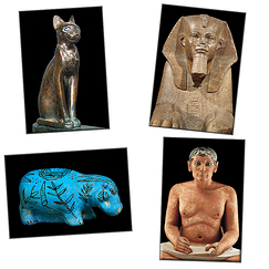 Lot de 4 magnets Egypte