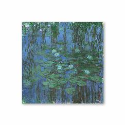 Affiche 60x60cm Claude Monet - Nymphéas bleus, entre 1916 et 1919