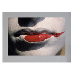 Helmut Newton Rouge à lèvres étalé 30x40 cm Reproduction