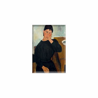 Magnet Amedeo Modigliani - Elvire assise, accoudée à une table, 1919