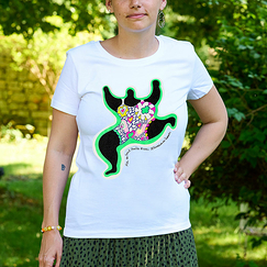 T-shirt blanc Femme Niki de Saint Phalle - Leaping Nana