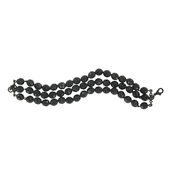Bracelet 3 rangs "Perle Jais"