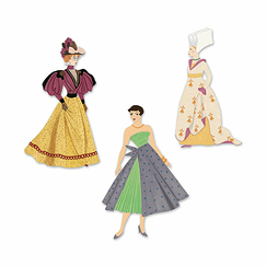 Coffret Les robes Au fil du temps - 13 Robes historiques à décorer - Djeco