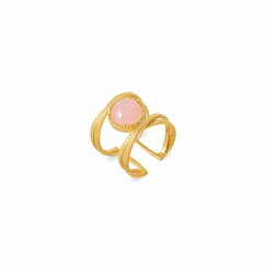 Ring Iris - Pink quartz - Collection Constance
