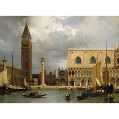 Vue d'une partie du palais ducal et de la Piazzetta à Venise