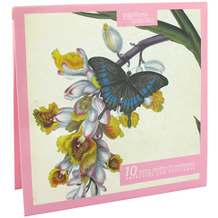 Set of 10 Notecards & Envelopes Butterflies