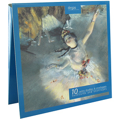 10 Cartes doubles avec enveloppes Degas