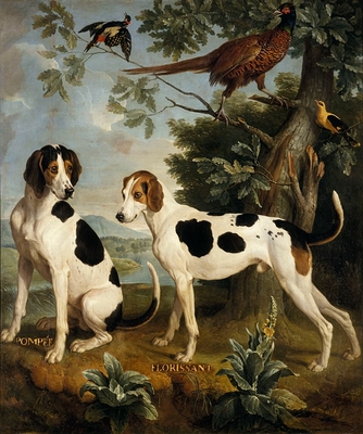 Pompee and Florissant, dogs of Louis XIV