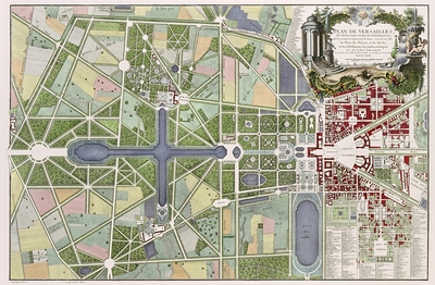 Plan de Versailles, du petit parc et de ses dépendances