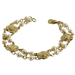 Bracelet Roses et perles