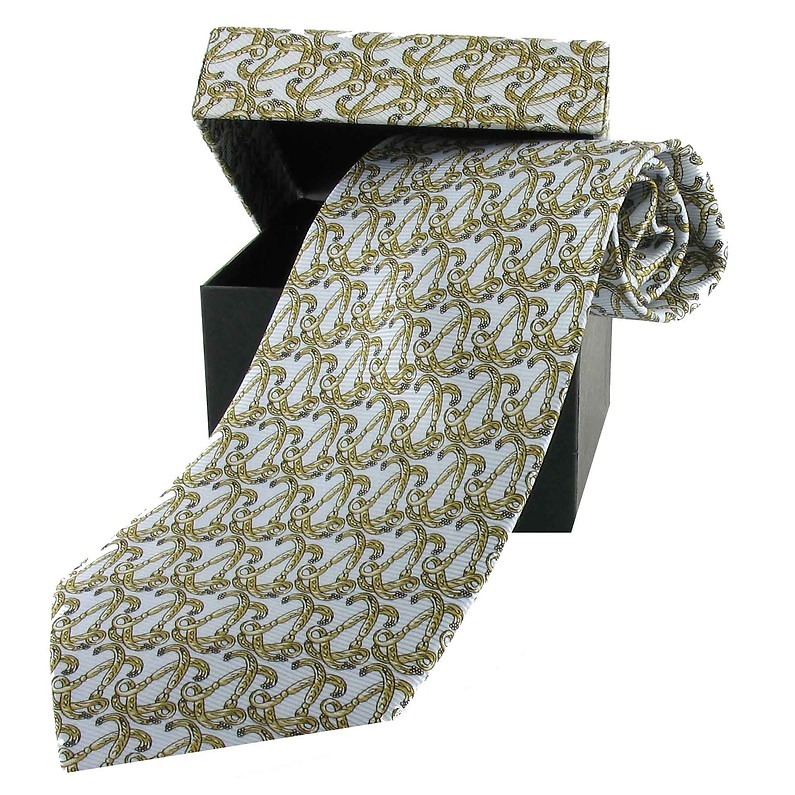 Louis XIV Monogrammed Tie