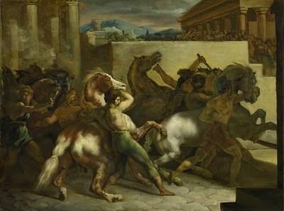 Course de chevaux libres à Rome