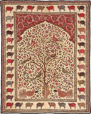 Panneau peint (pichvai) à l'arbre de vie