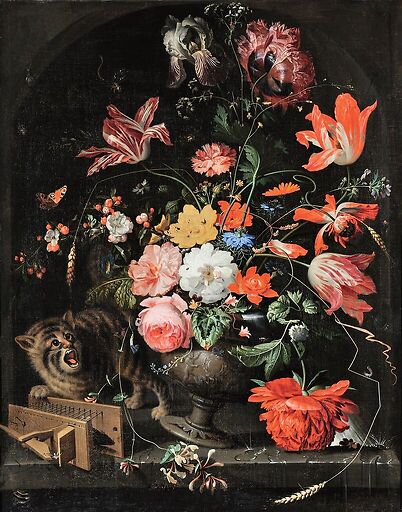 Fleurs dans une corbeille