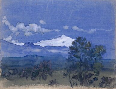 Chaîne de montagnes enneigées