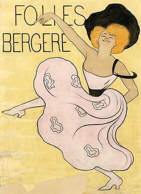 Folies Bergères : maquette définitive de l'affiche de 1900