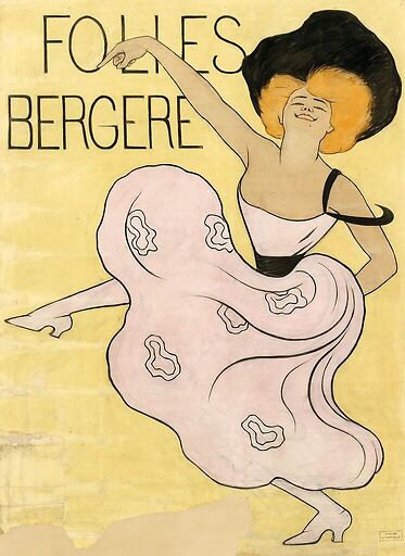 Folies Bergères : maquette définitive de l'affiche de 1900