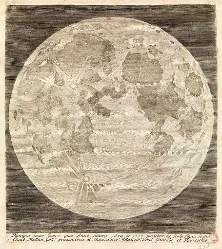Carte de la lune : pleine lune