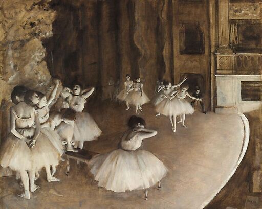 Répétition de ballet sur la scène