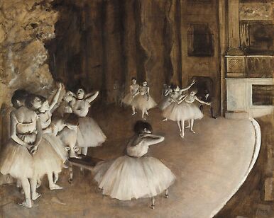 Répétition de ballet sur la scène