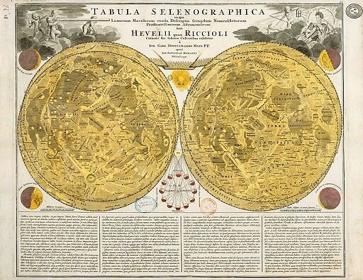 Carte de la Lune : Tabula selenographica