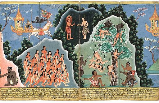 Nemi Jataka (détail)