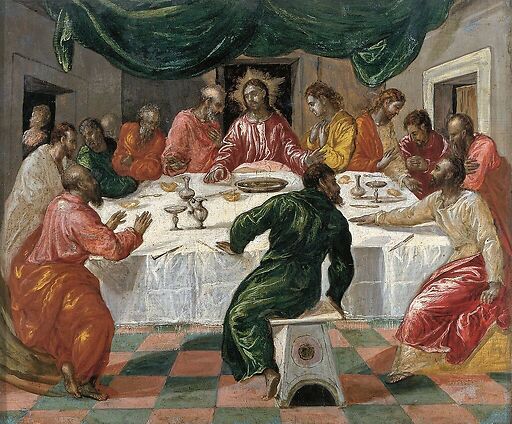 La Cène ou Le Dernier Repas du Christ (détail)