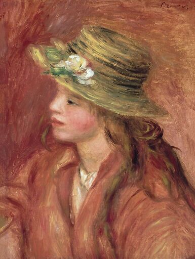 Fillette au chapeau de paille