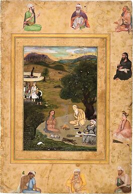 Ascètes auprès d’un feu