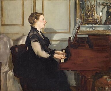 Madame Manet au piano (détail)