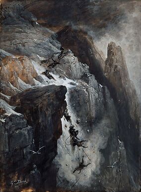 Catastrophe au Mont-Cervin ; la chute