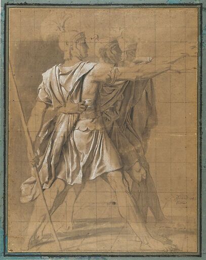 Les Trois Horaces, étude pour Le Serment des Horaces