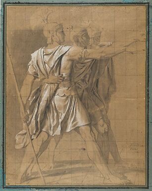 Les Trois Horaces, étude pour Le Serment des Horaces