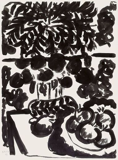 Dahlias, grenades et palmiers