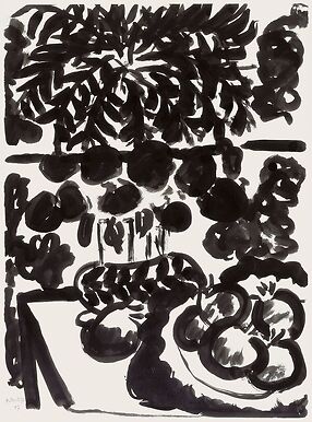 Dahlias, grenades et palmiers