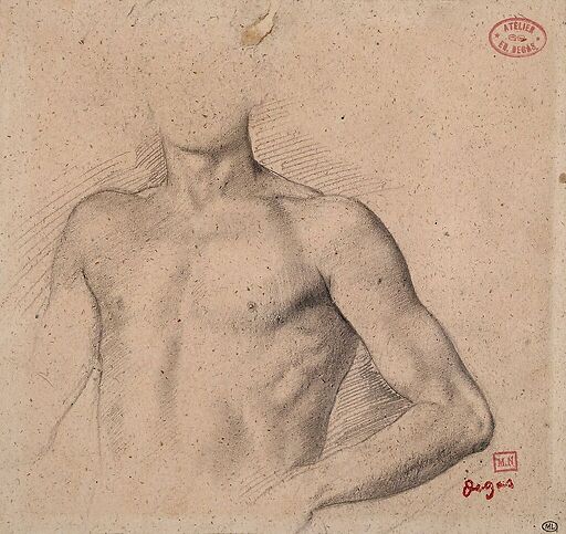 Bust of a naked young man