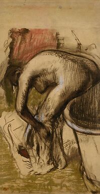 Baigneuses s'essuyant