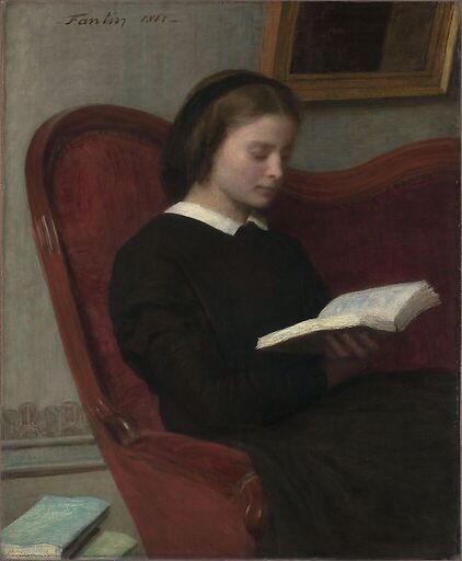 La liseuse : Marie Fantin Latour, soeur de l'artiste