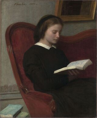 La liseuse : Marie Fantin Latour, soeur de l'artiste
