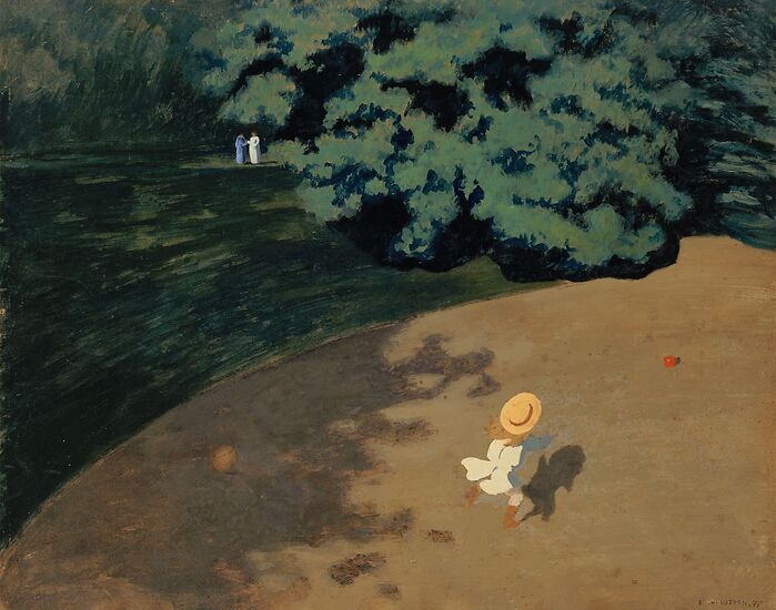 The Ball (Corner of the Park Child Playing With Ball) (stretched
